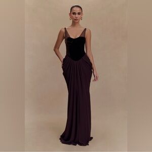 Meshki Deep Burgundy Maxi Dress